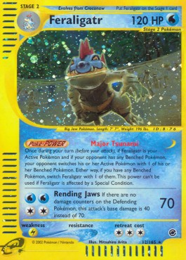 Feraligatr Pokemon card from Expedition Base Set