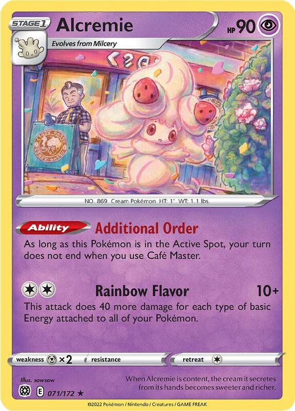 Alcremie Pokemon card from SWSH09: Brilliant Stars