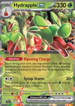Hydrapple ex Pokemon card from Stellar Crown