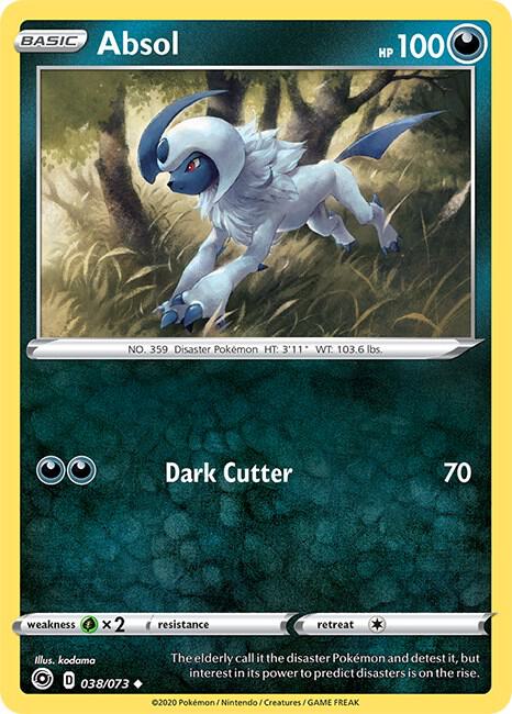 Absol Pokemon card from Champion's Path