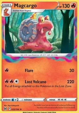 Magcargo Pokemon card from Lost Origin