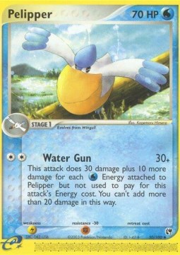 Pelipper Pokemon card from EX Sandstorm
