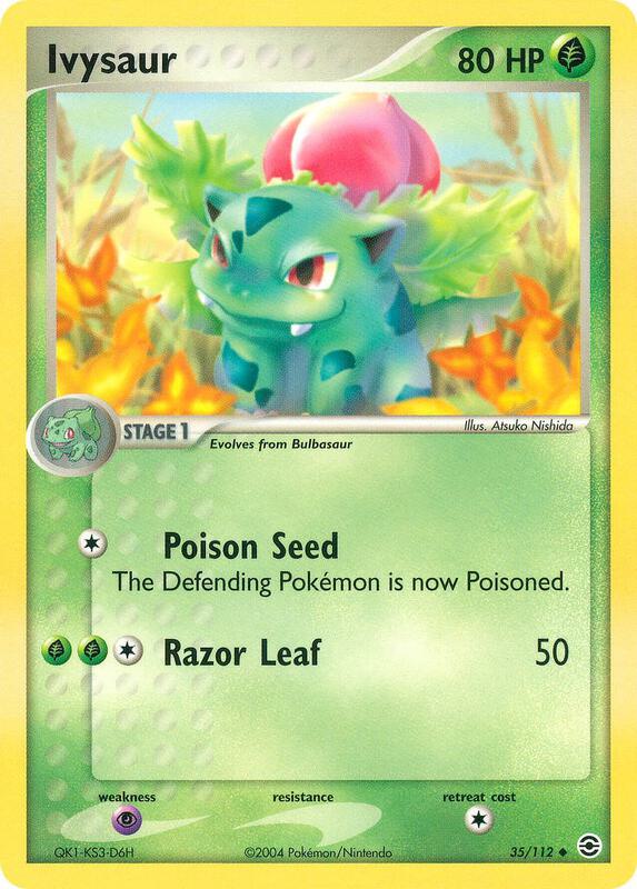 Ivysaur Pokemon card from FireRed & LeafGreen