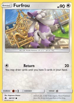 Furfrou Pokemon card from Forbidden Light