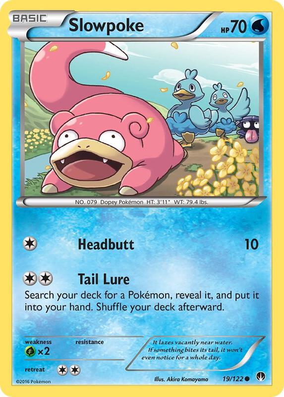 Slowpoke Pokemon card from XY - BREAKpoint