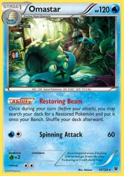 Omastar Pokemon card from Fates Collide