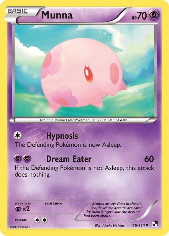 Munna Pokemon card from Black and White