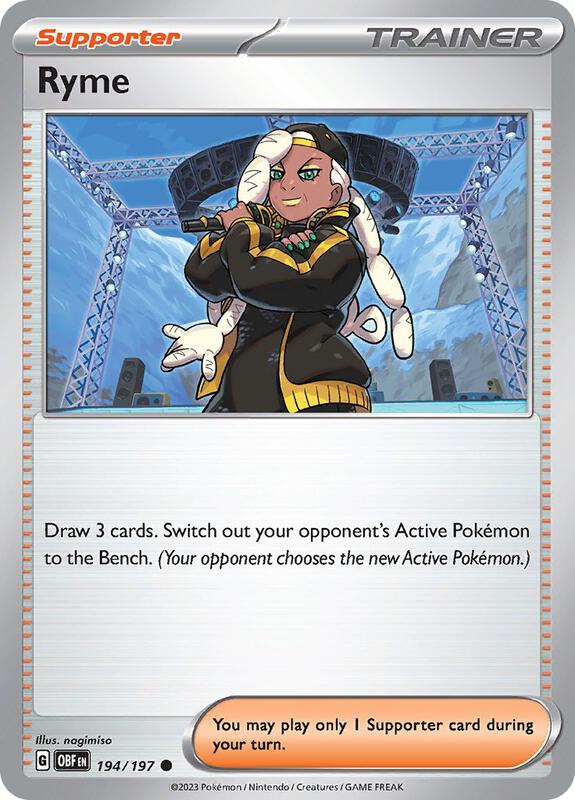 Ryme Pokemon card from SV03: Obsidian
