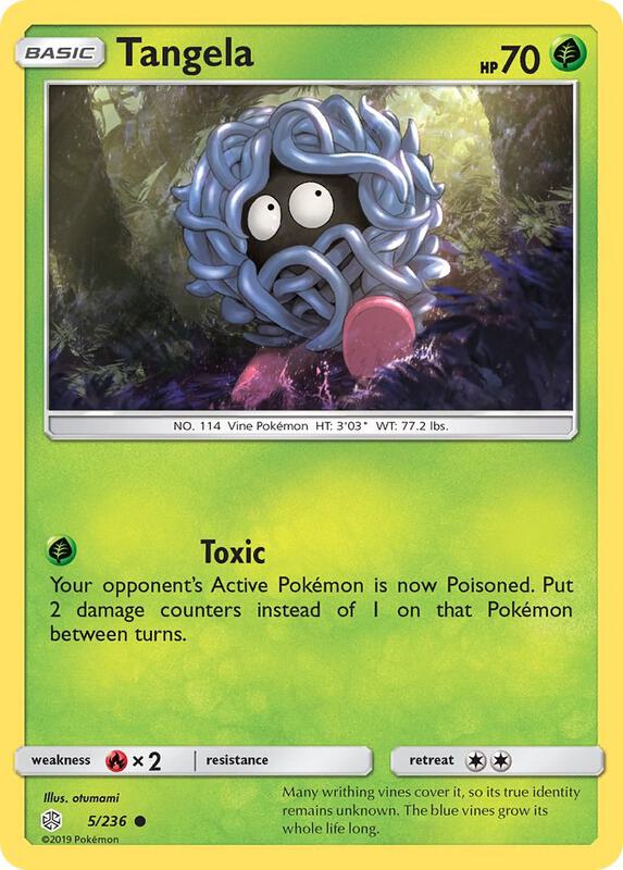 Tangela Pokemon card from SM - Cosmic Eclipse