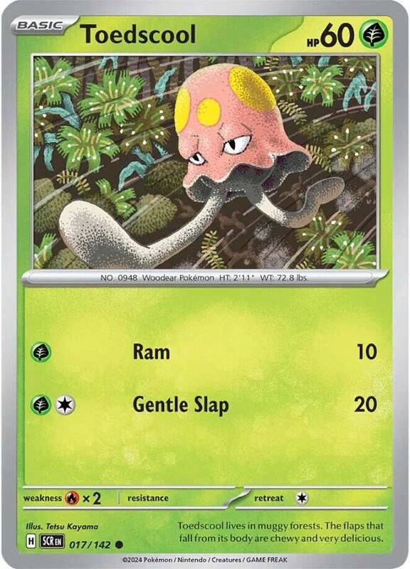 Toedscool Pokemon card from SV07: Stellar
