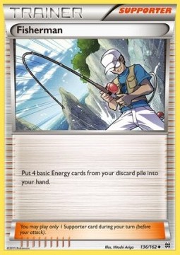 Fisherman Pokemon card from BREAKthrough