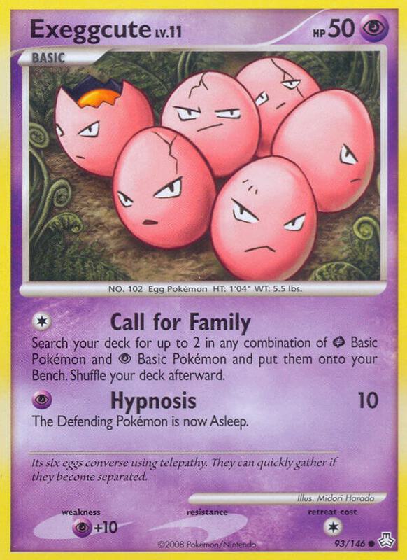 Exeggcute Pokemon card from Legends Awakened