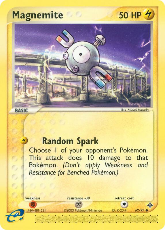 Magnemite Pokemon card from Dragon