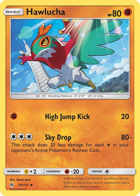 Hawlucha Pokemon card from SM - Forbidden Light