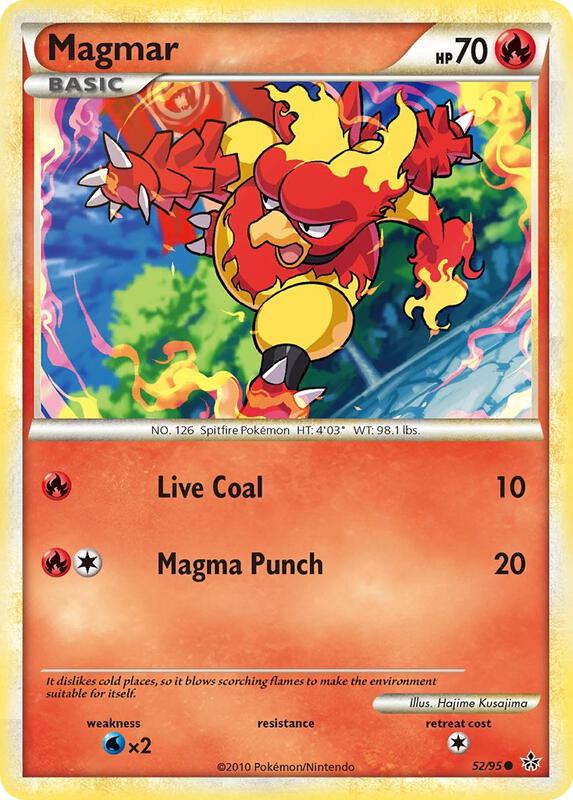 Magmar Pokemon card from Unleashed