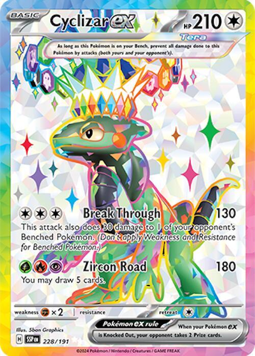 Cyclizar ex Pokemon card from SV08: Surging Sparks