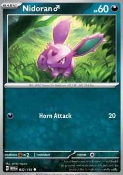 Nidoran [M] Pokemon card from 151