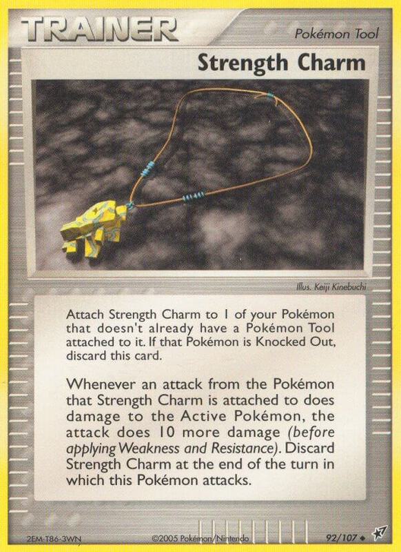 Strength Charm Pokemon card from Deoxys