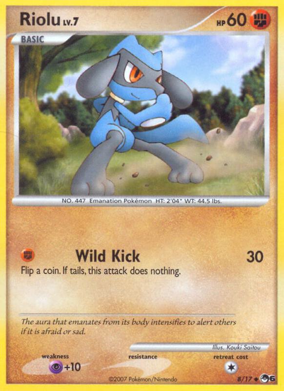 Riolu Pokemon card from POP Series 6
