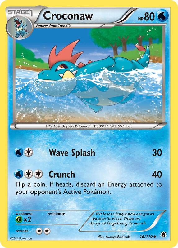 Croconaw Pokemon card from XY - Phantom Forces