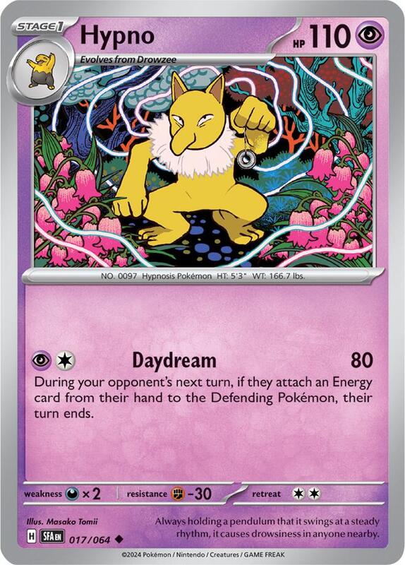 Hypno Pokemon card from SV: Shrouded Fable