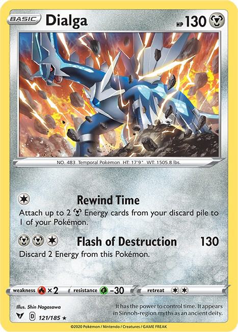 Dialga Pokemon card from SWSH04: Vivid