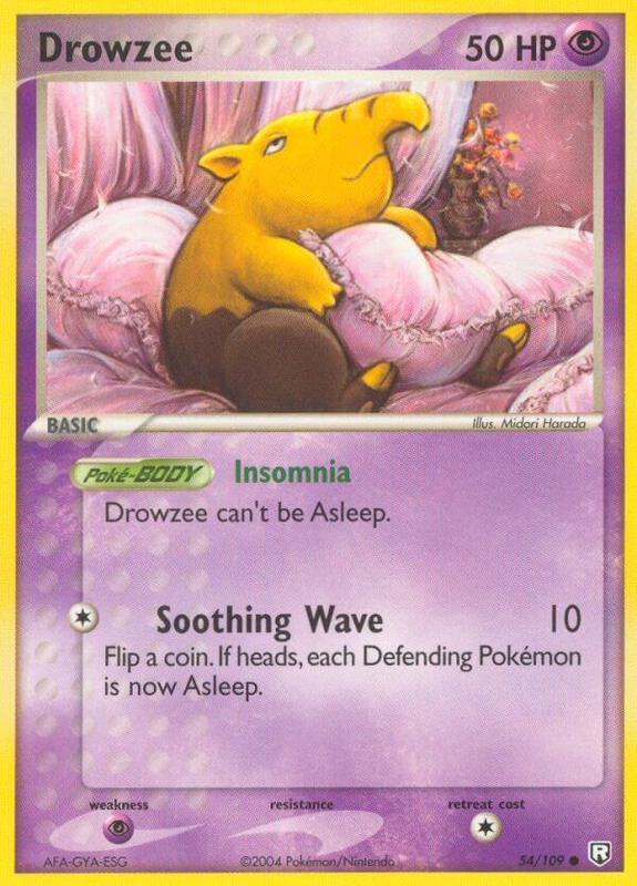 Drowzee Pokemon card from Team Rocket Returns