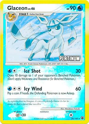 Glaceon Pokemon card from Burger King Promos