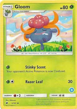 Gloom (6) Pokemon card from SM Trainer Kit: Alolan Sandslash & Alolan Ninetales