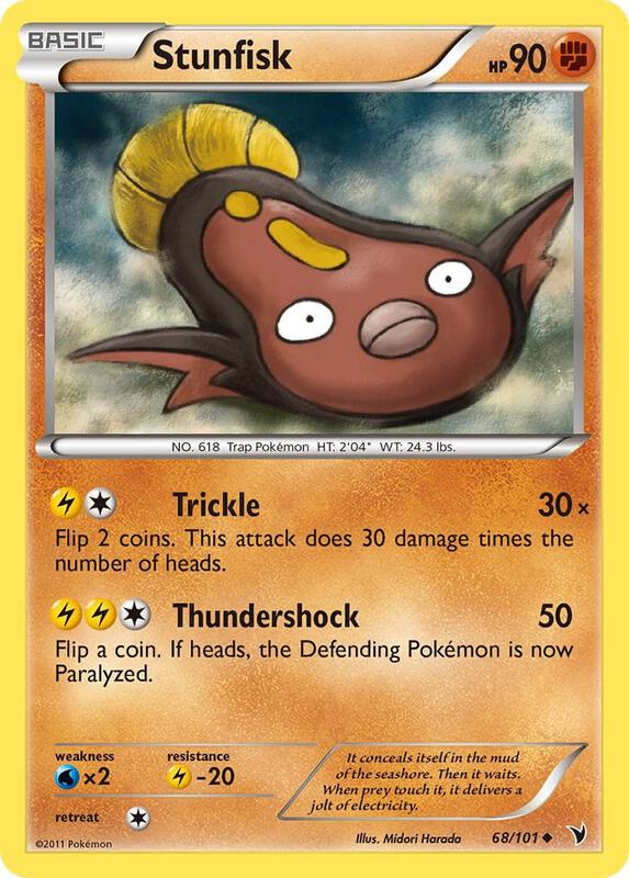 Stunfisk (68) Pokemon card from Noble Victories