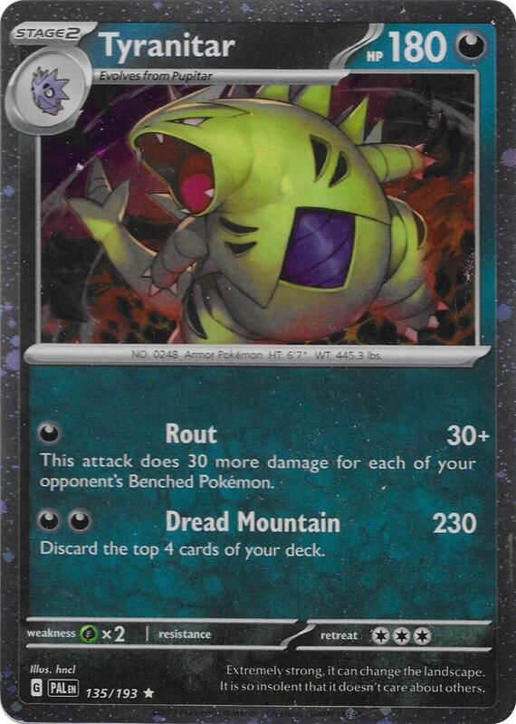Tyranitar Pokemon card from Miscellaneous Cards & Products
