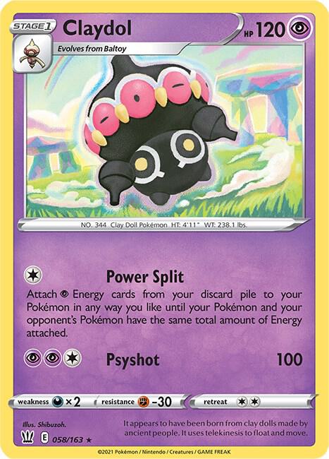 Claydol Pokemon card from SWSH05: Battle