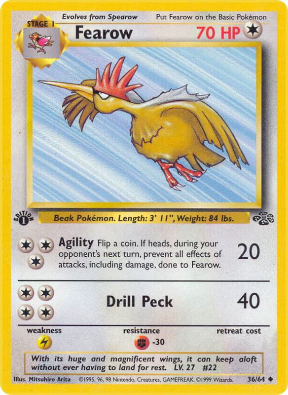 Fearow Pokemon card from Jungle