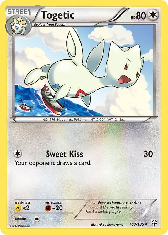 Togetic Pokemon card from Plasma Storm