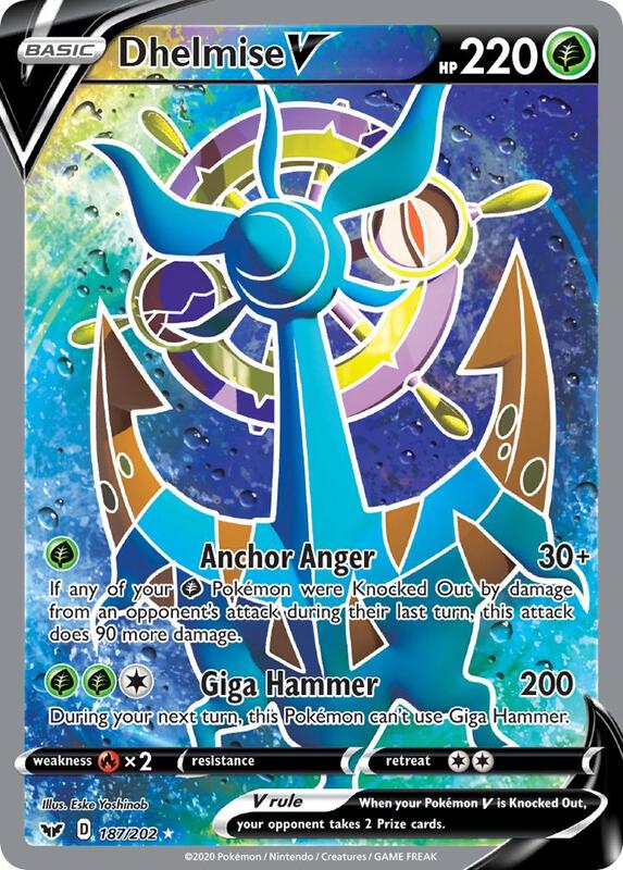 Dhelmise V (Full Art) Pokemon card from SWSH01: Sword & Shield Base Set