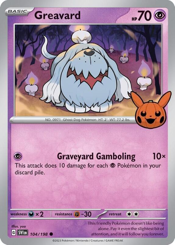 Greavard Pokemon card from Trick or Trade BOOster Bundle 2024