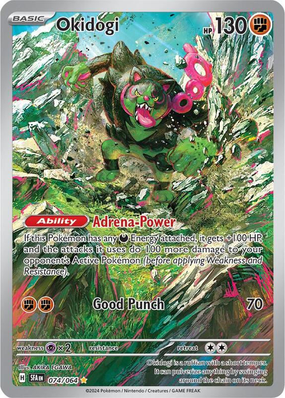 Okidogi Pokemon card from SV: Shrouded Fable