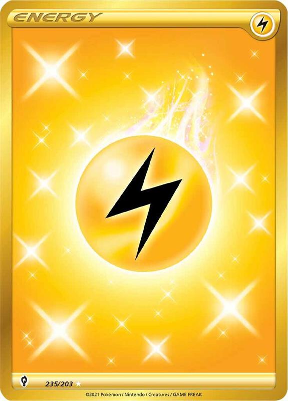 Lightning Energy (Secret) Pokemon card from SWSH07: Evolving