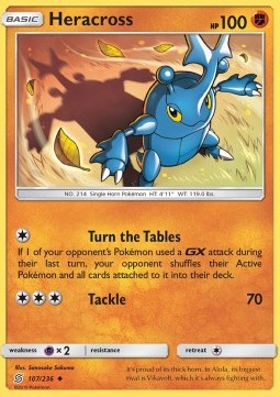 Heracross Pokemon card from Unified Minds