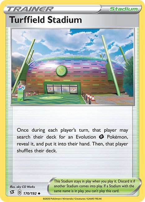 Turffield Stadium Pokemon card from SWSH02: Rebel