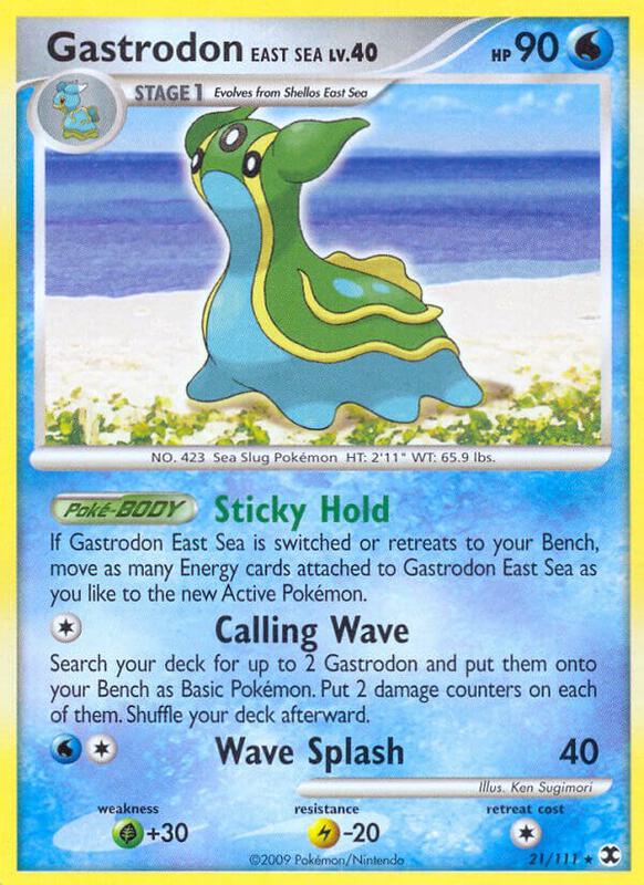 Gastrodon East Sea Pokemon card from Rising Rivals