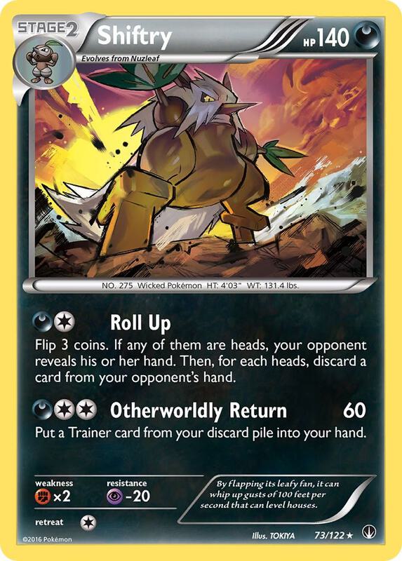 Shiftry Pokemon card from XY - BREAKpoint