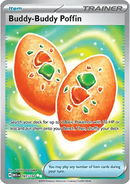 Buddy-Buddy Poffin Pokemon card from Mega Evolution
