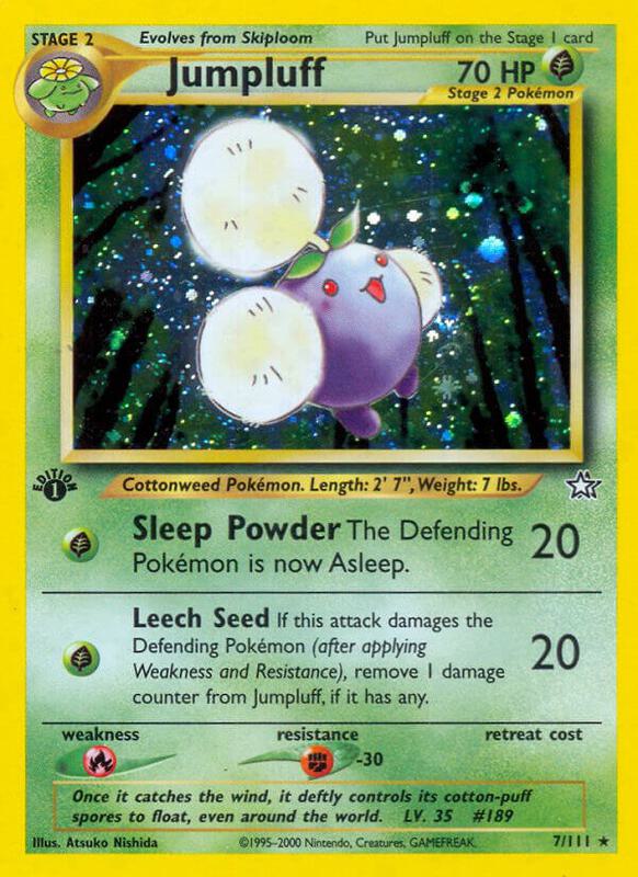 Jumpluff Pokemon card from Neo Genesis