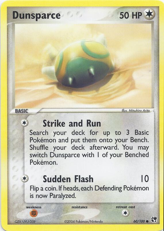 Dunsparce Pokemon card from EX Battle Stadium