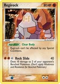 Regirock Pokemon card from Holon Phantoms