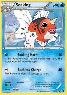 Seaking Pokemon card from BREAKthrough