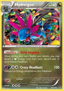 Hydreigon Pokemon card from Phantom Forces
