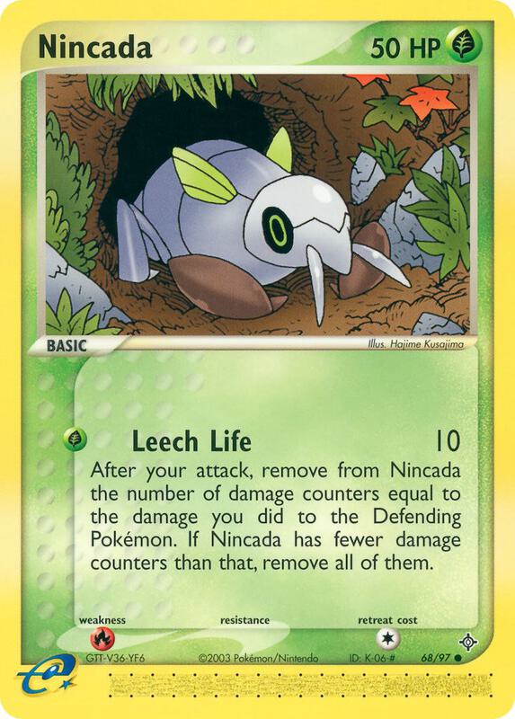 Nincada Pokemon card from Dragon