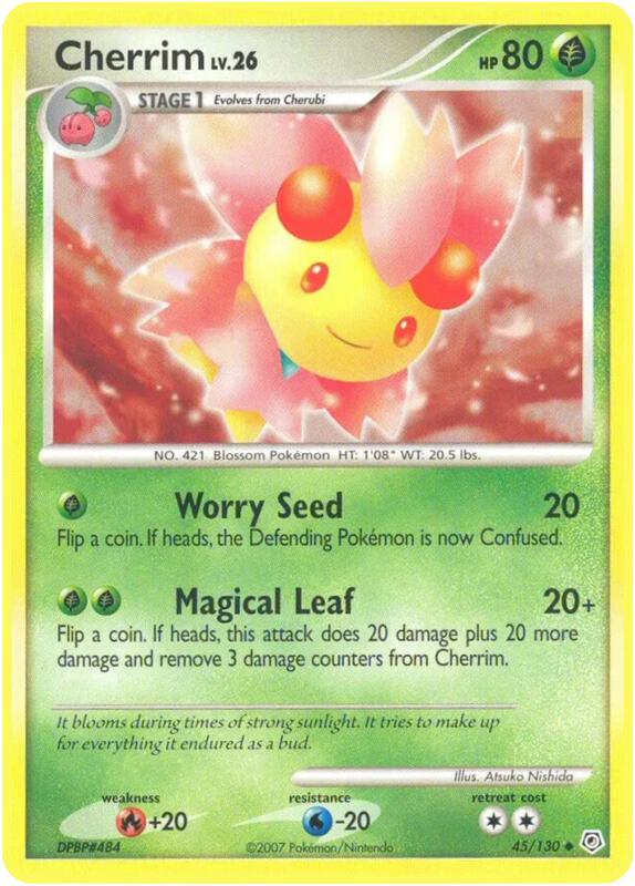 Cherrim Pokemon card from Diamond and Pearl